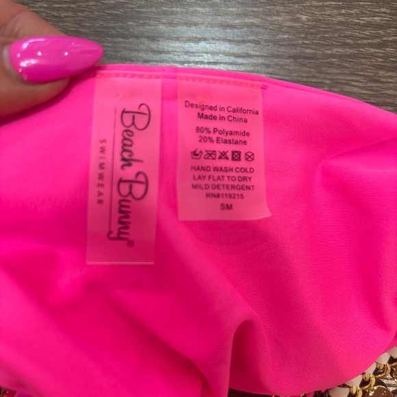 Beach Bunny Hot Pink Bikini Size Small - Picture 3 of 3